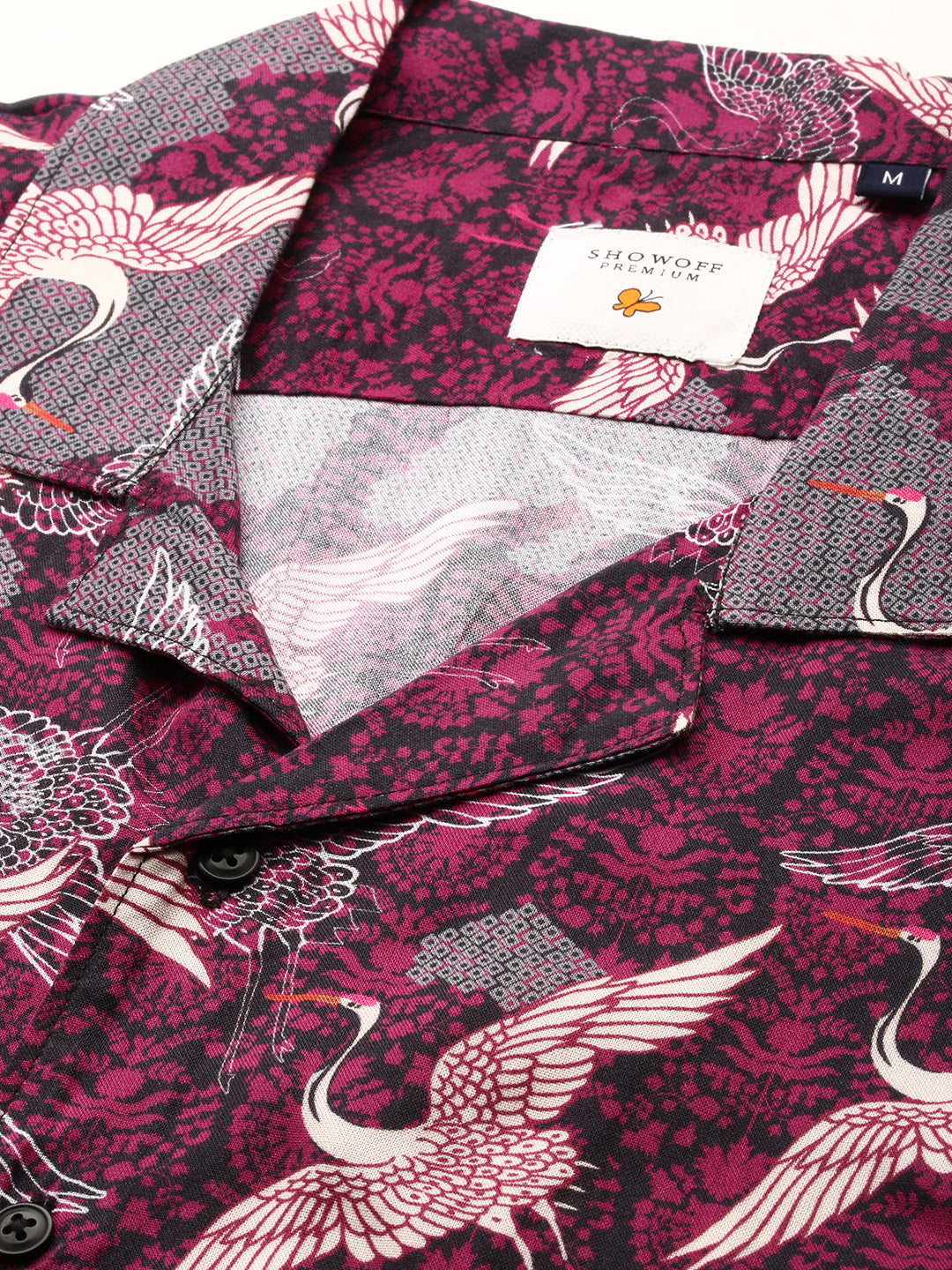 Men Fuchsia Printed Casual Co ords