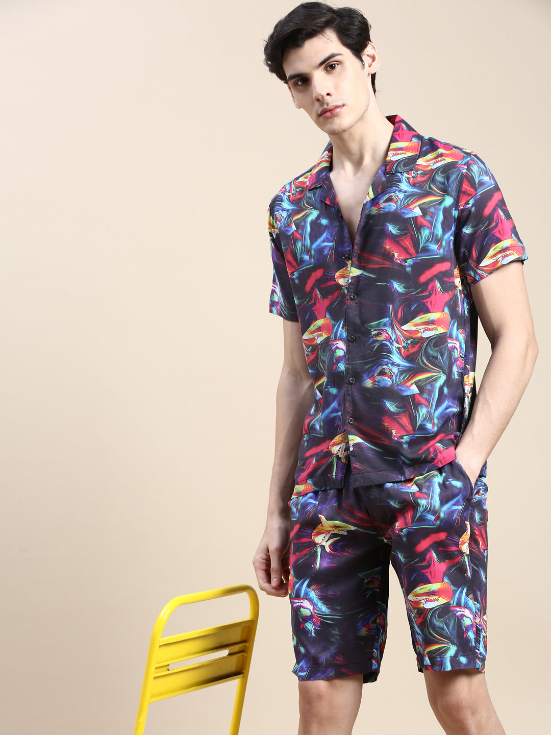 Men Multi Printed Casual Co ord Set