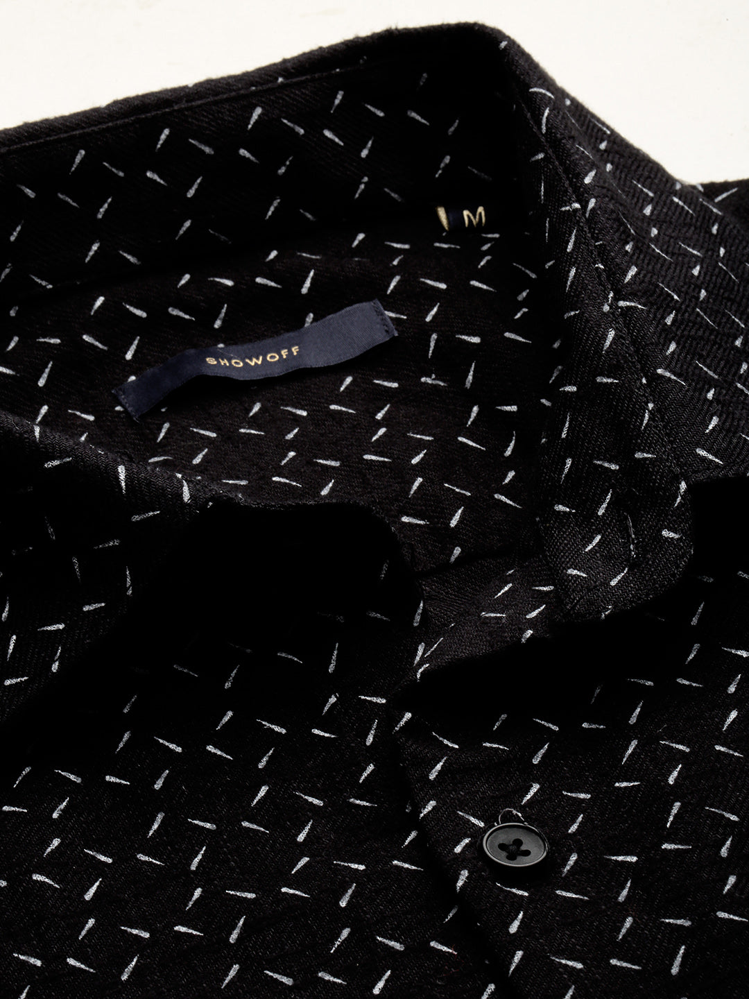 Men Black Printed Casual Shirt