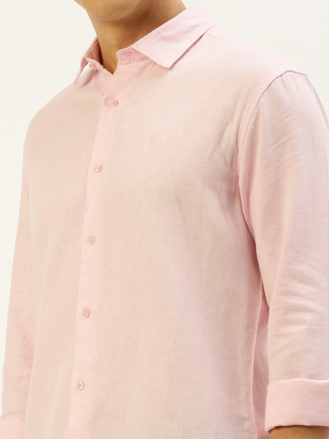 Men Pink Solid Casual Shirt