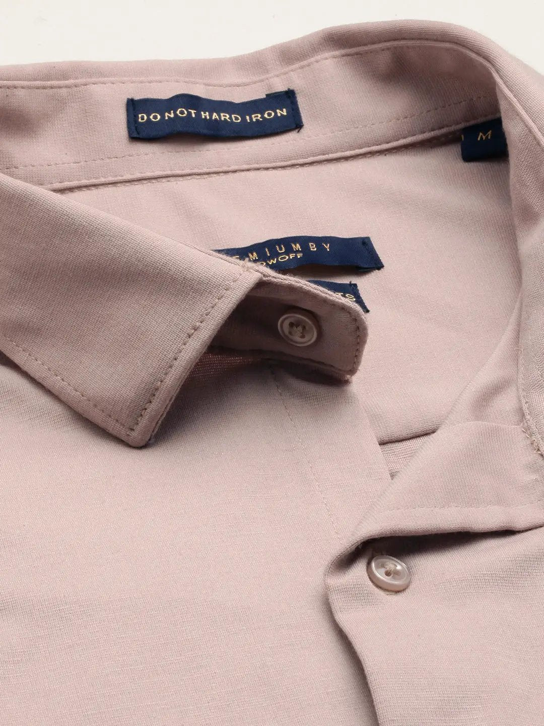 Men's Beige Solid Casual Shirt