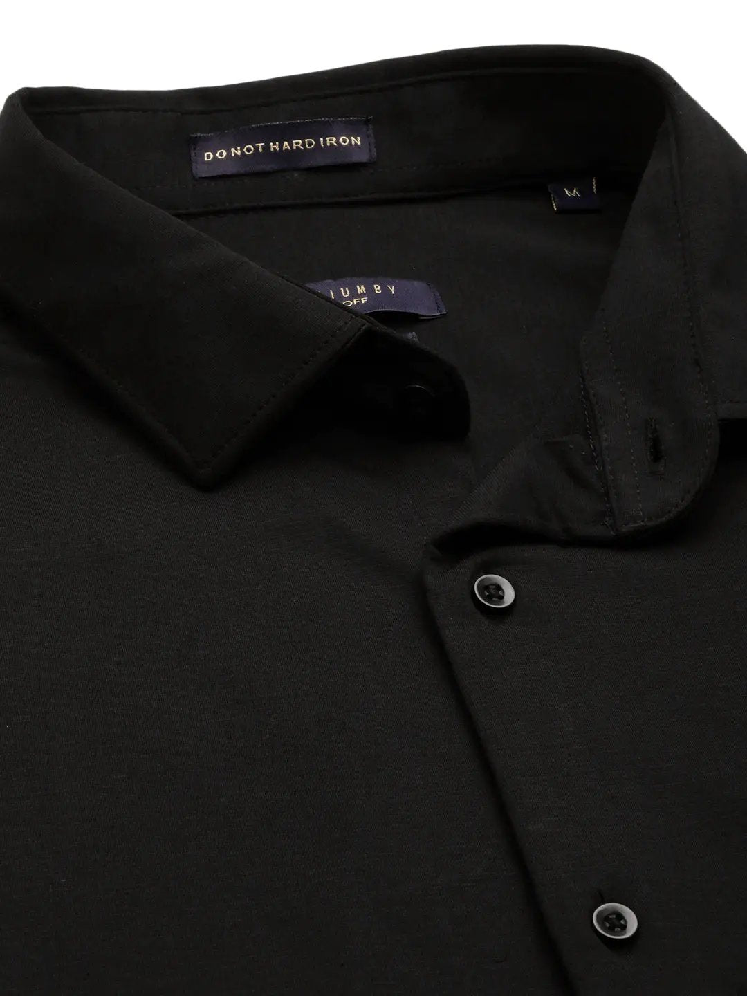 Men's Black Solid Casual Shirt