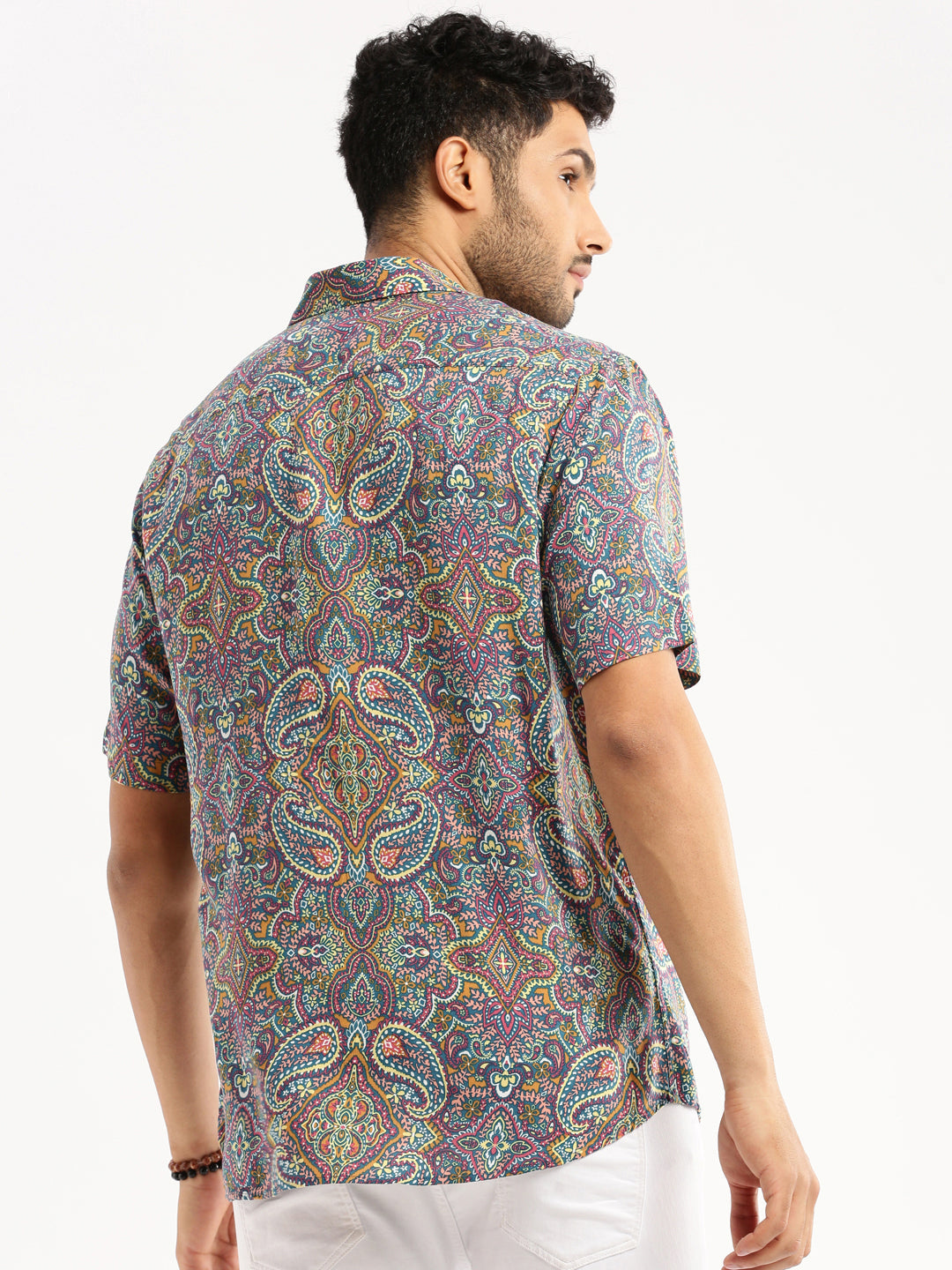 Men Multi Spread Collar Ethnic Motifs Shirt