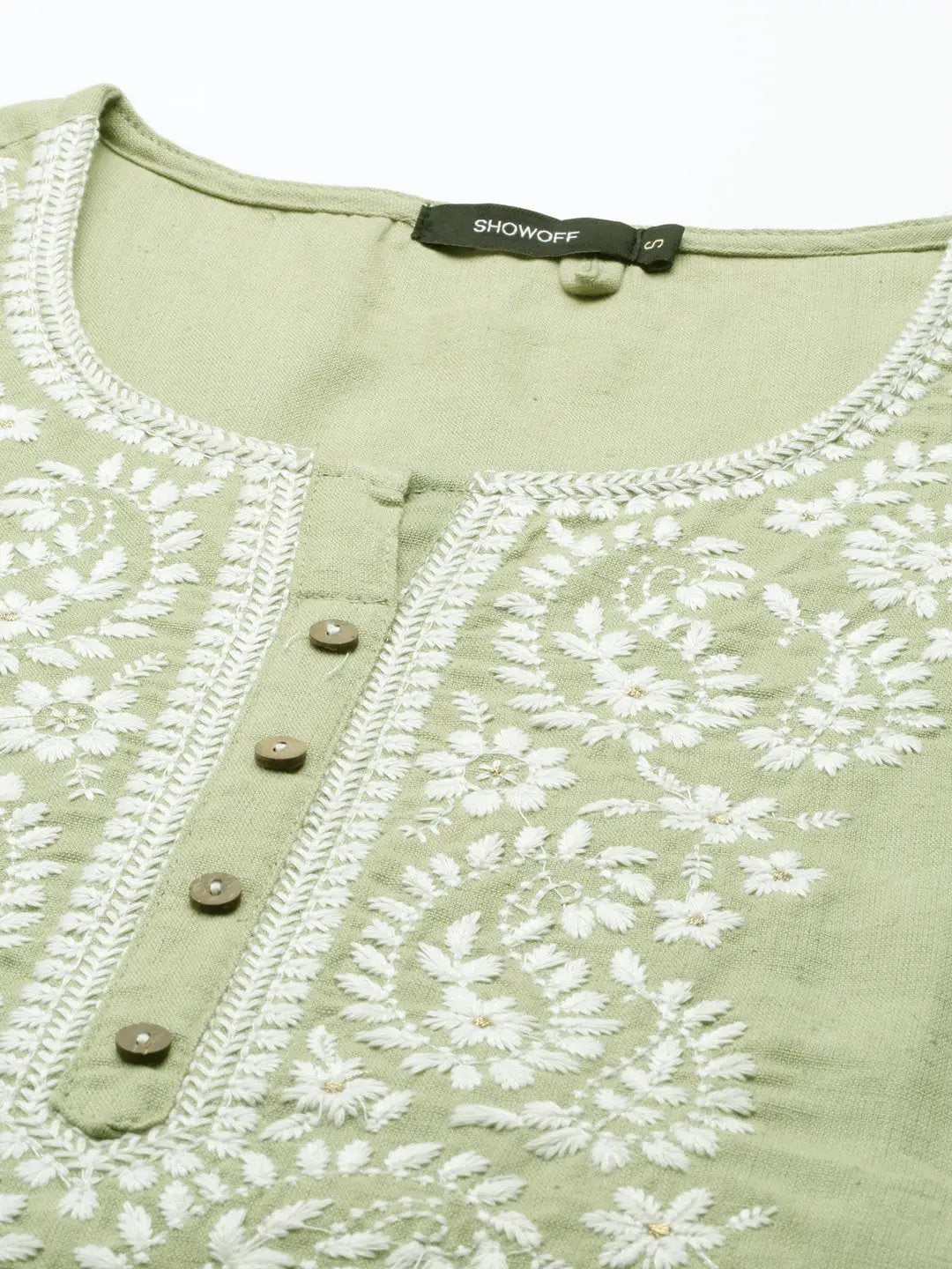 Women's Sea Green Solid Straight Kurta