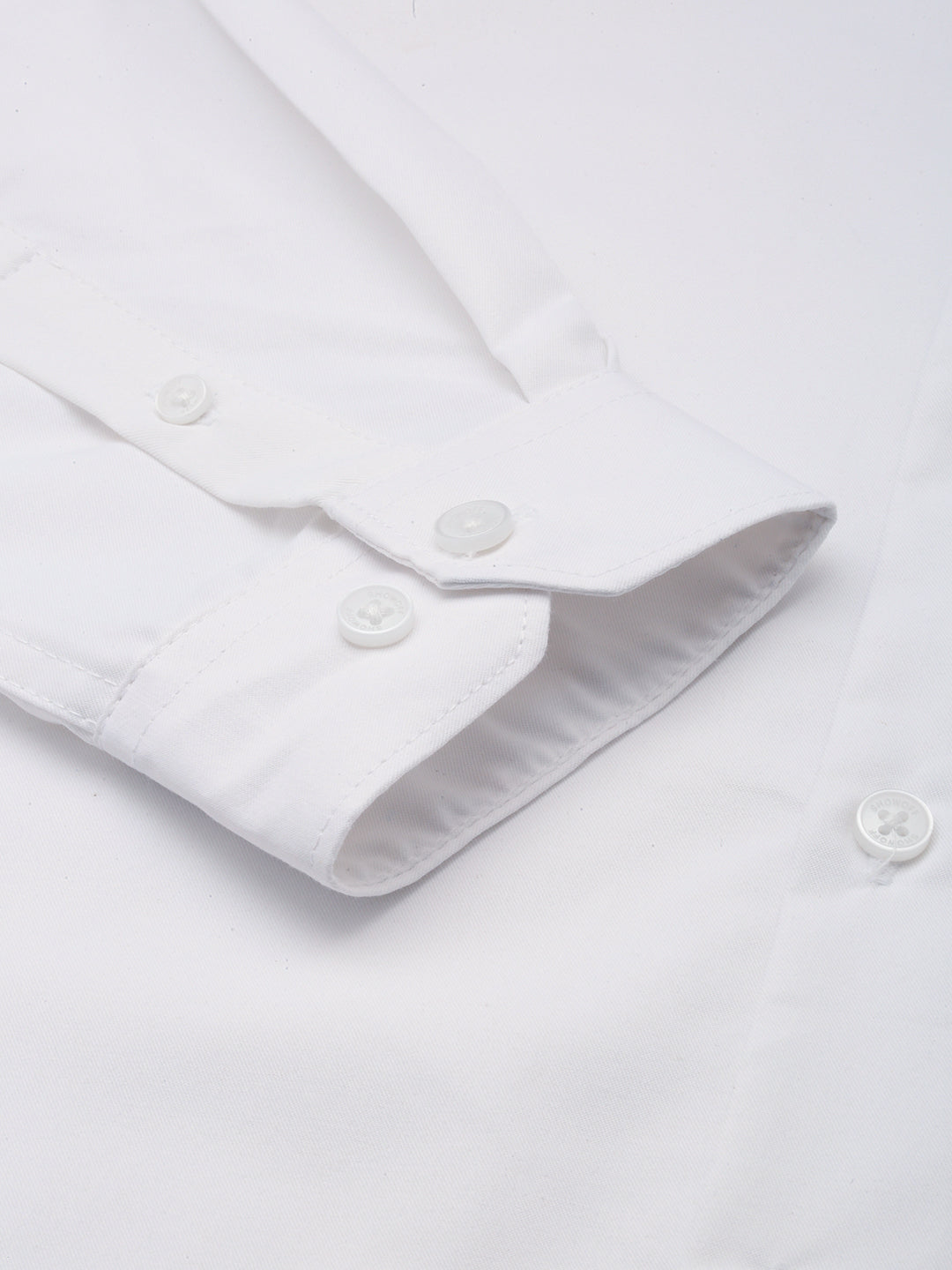 Men White Solid Formal Shirt