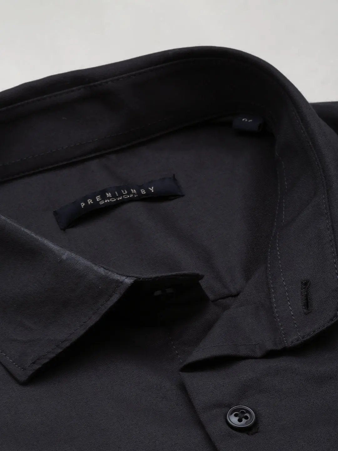 Men's Grey Solid Formal Shirt