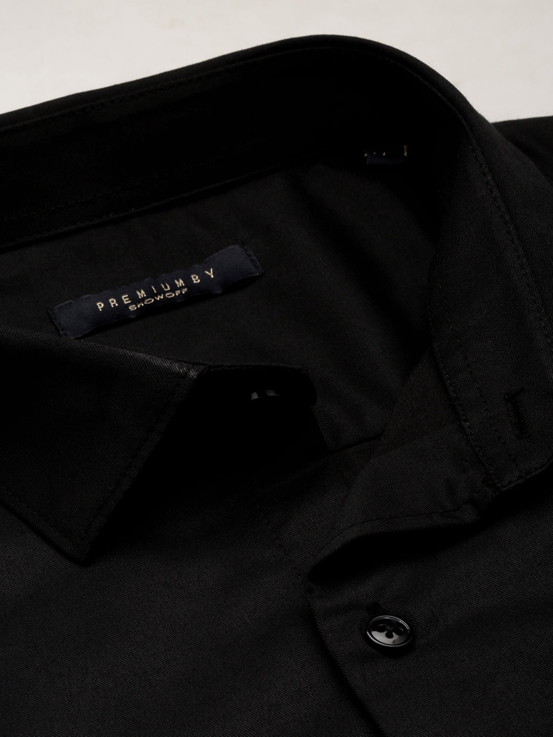 Men Black Solid Formal Shirt