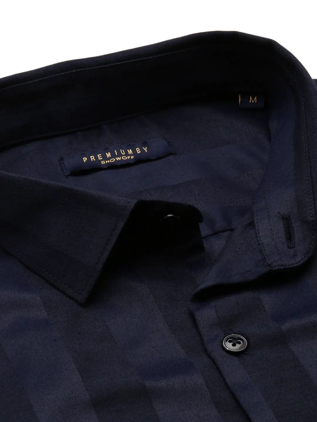 Men's Navy Solid Formal Shirt