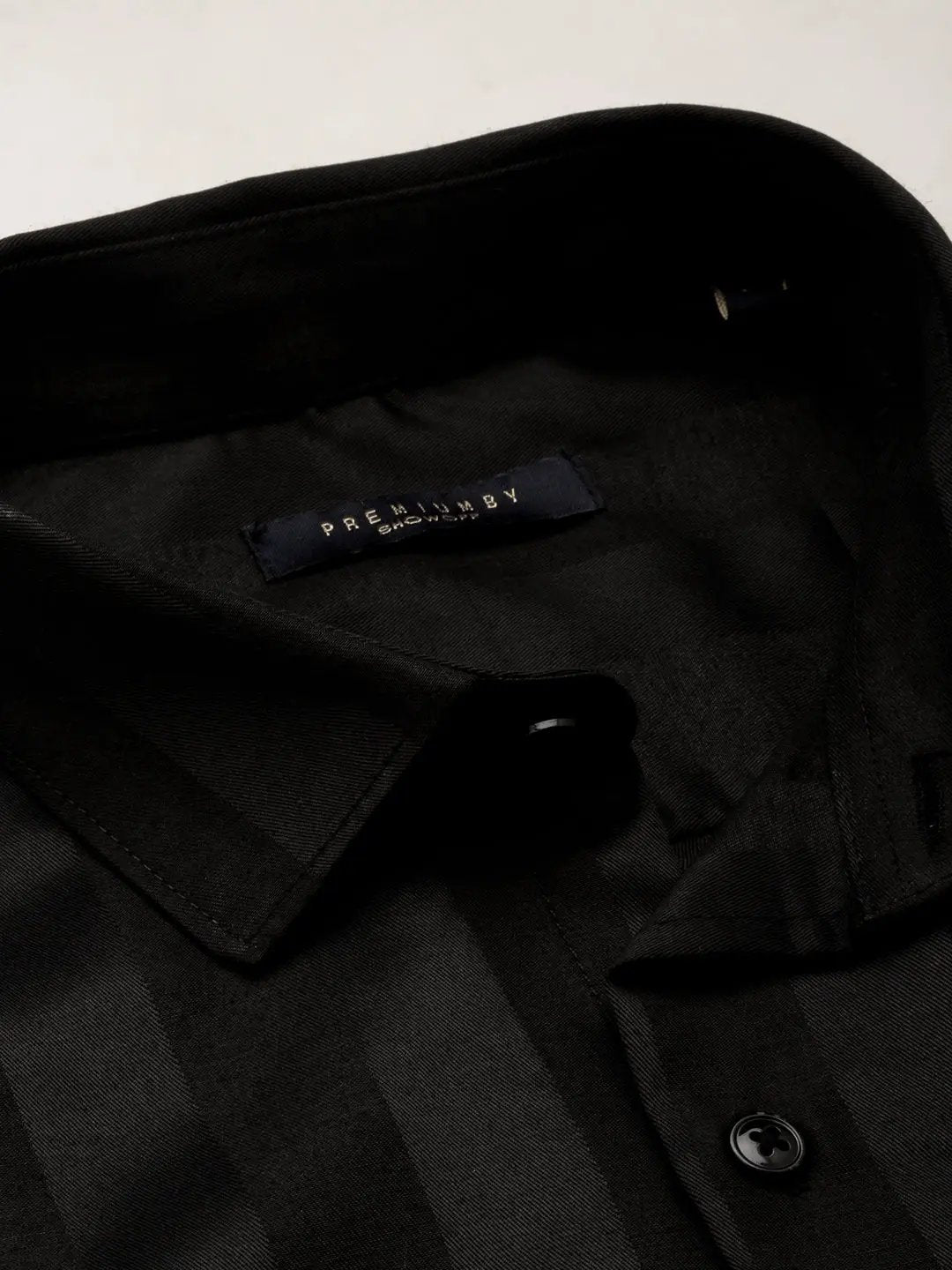 Men's Black Solid Formal Shirt