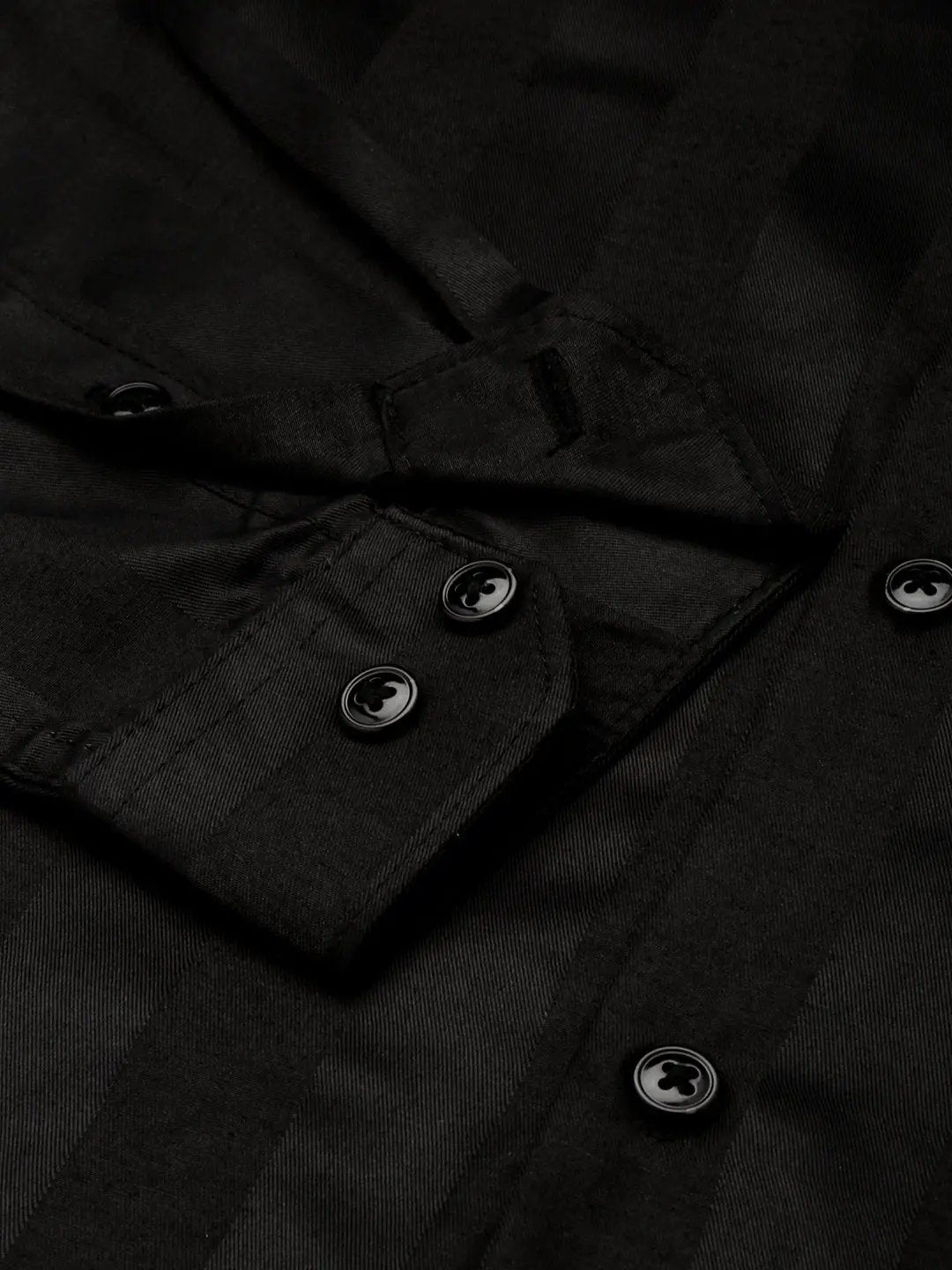 Men's Black Solid Formal Shirt