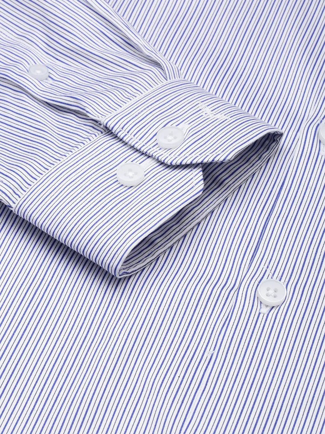Men's White Striped Formal Shirt