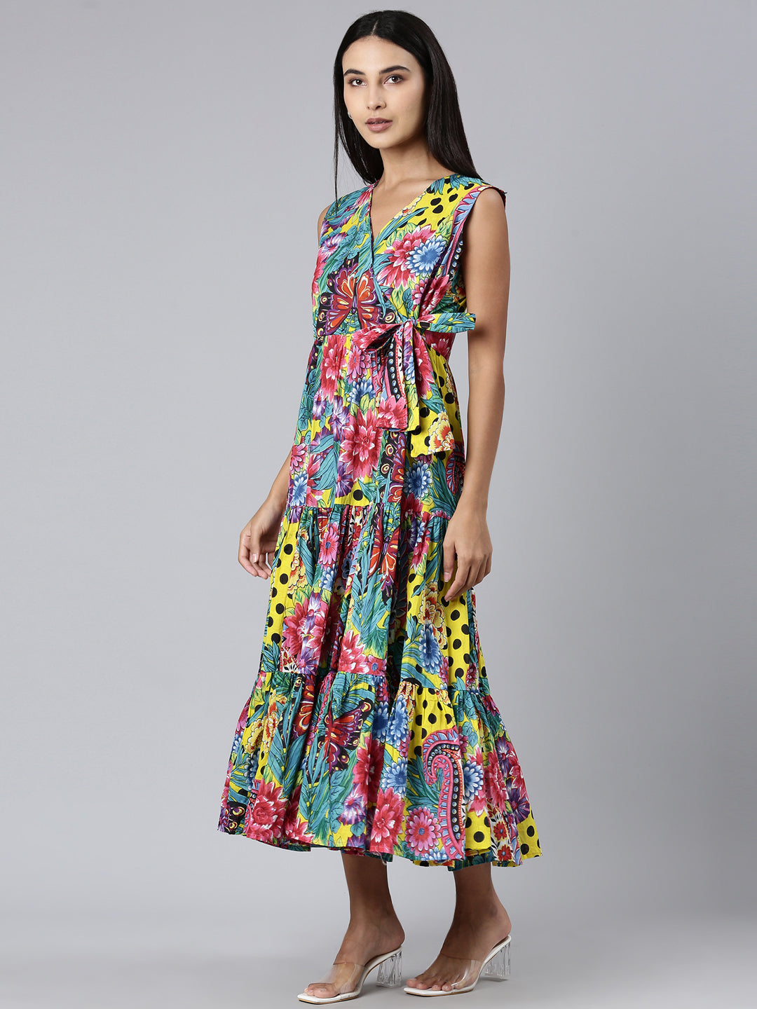 Women Multi Floral A-Line Dress