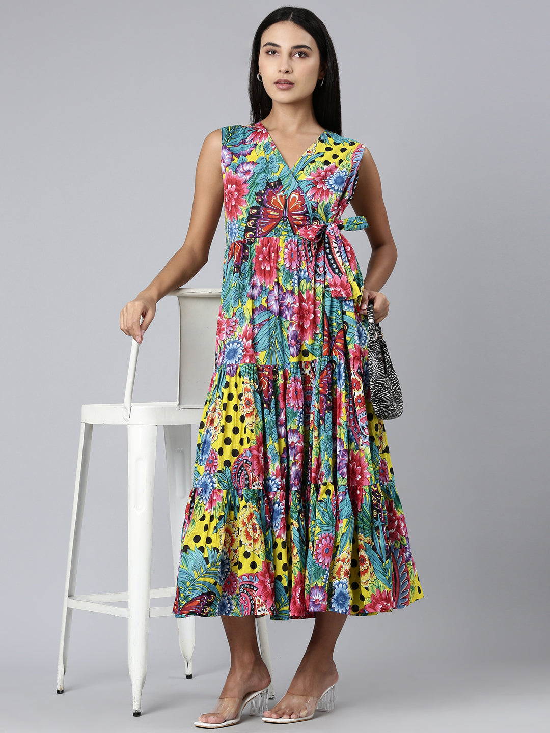 Women Multi Floral A-Line Dress