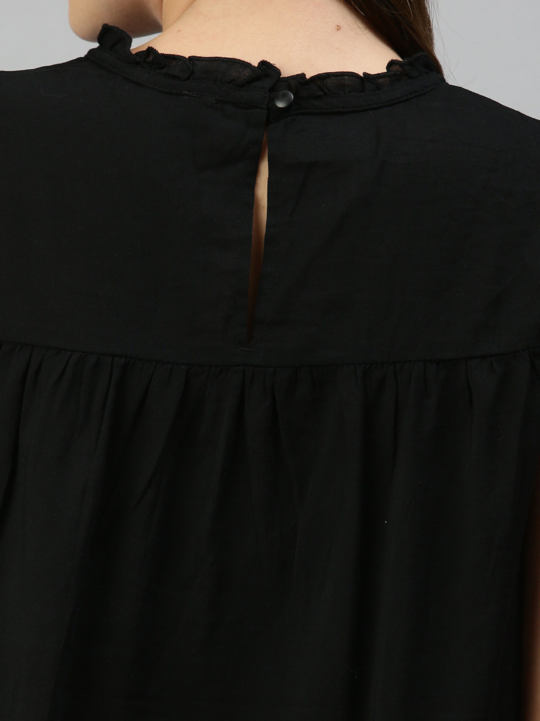 Women's Black A-Line Top