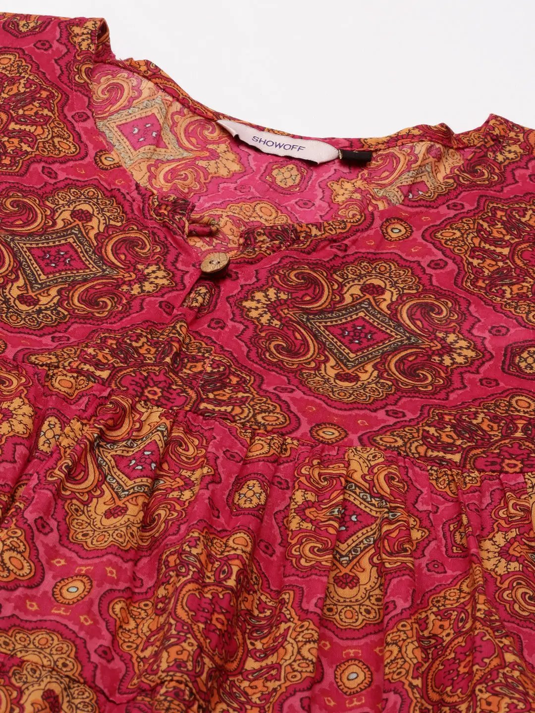 Women's Pink Printed Anarkali Kurta