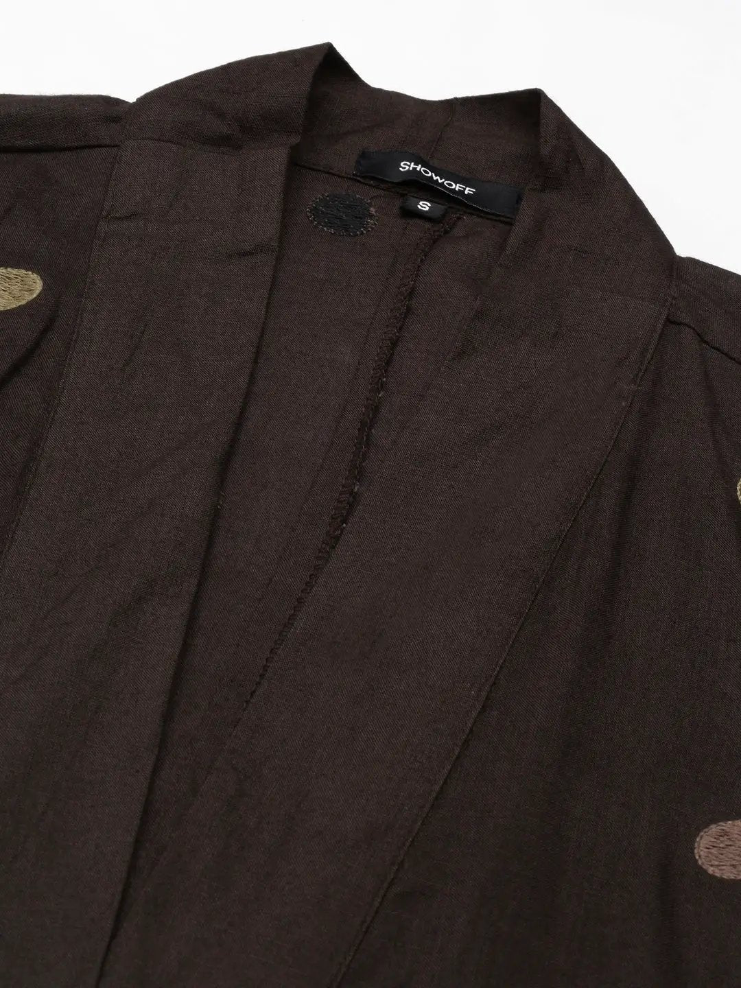 Women's Brown Solid A-Line Kurta