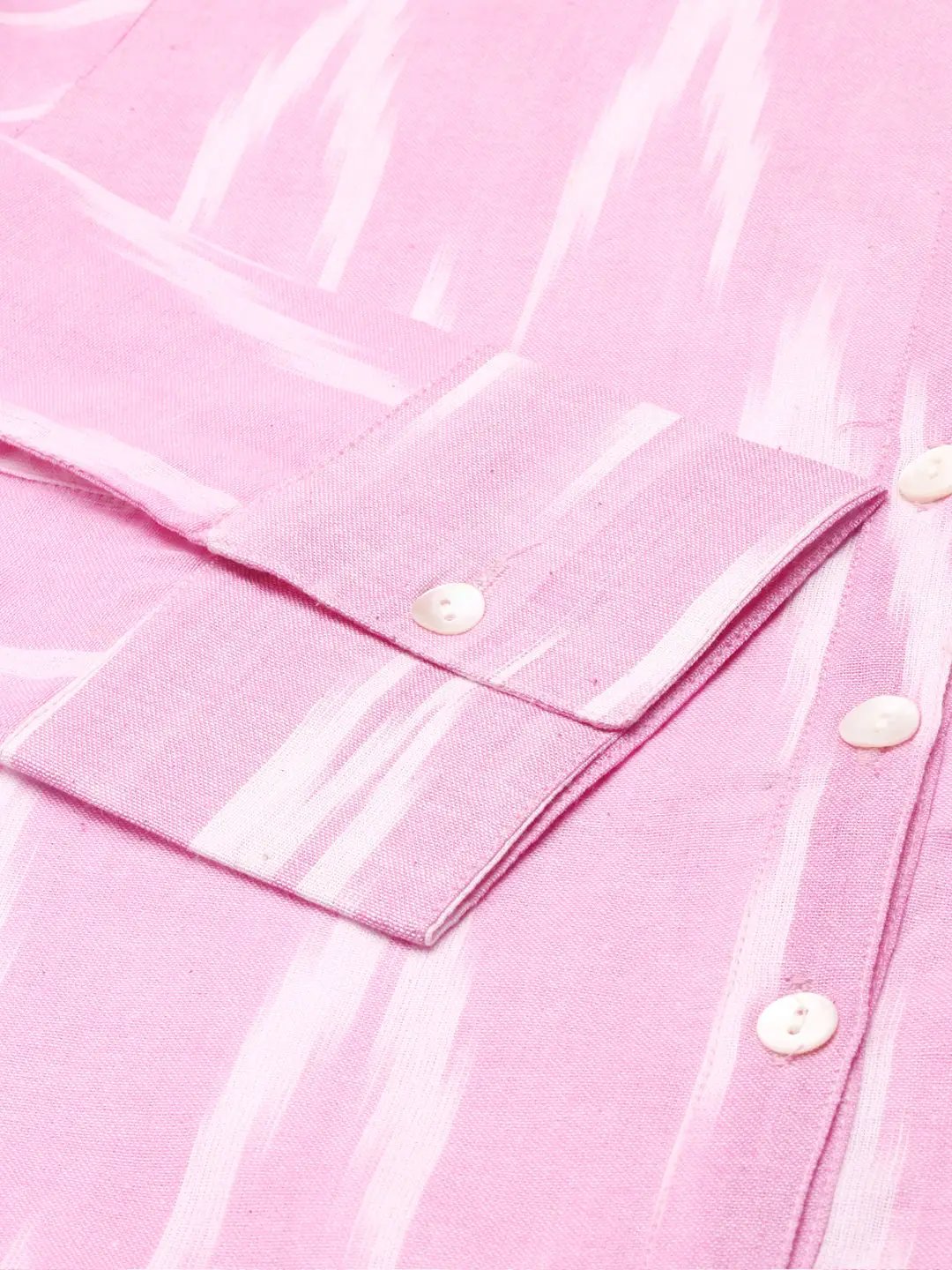Women's Pink Printed Linen Kurta Set