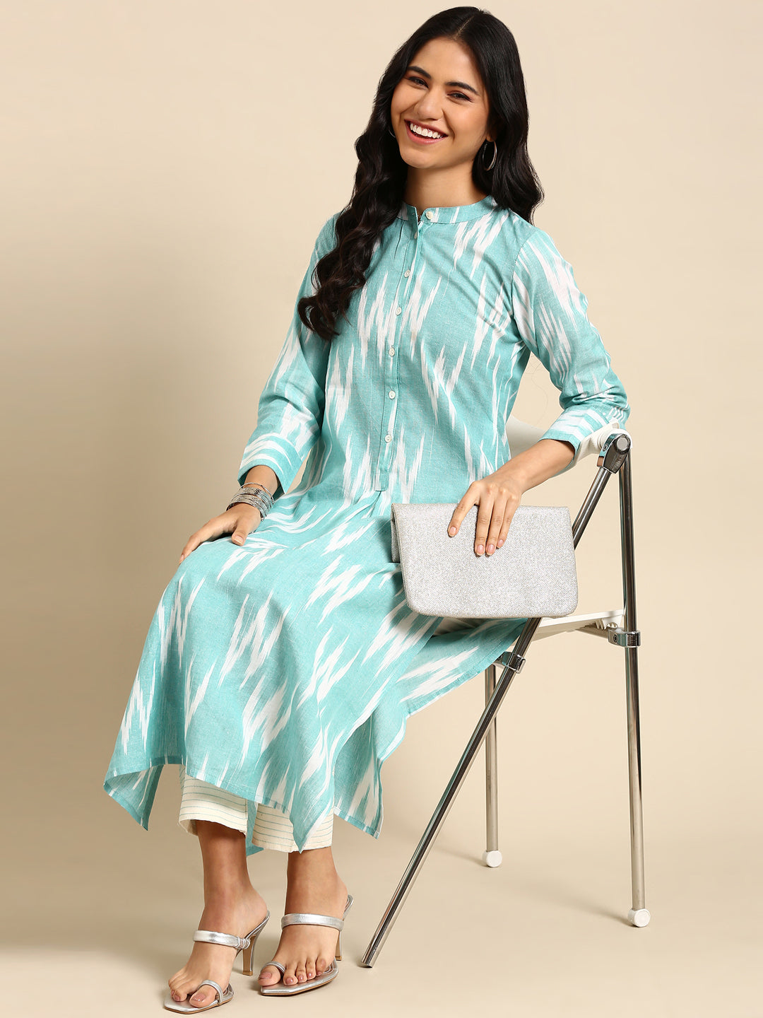 Women's Green Solid Kurta Set