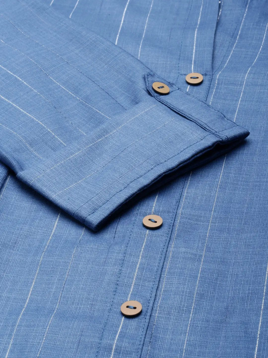 Women's Blue Solid Straight Kurta