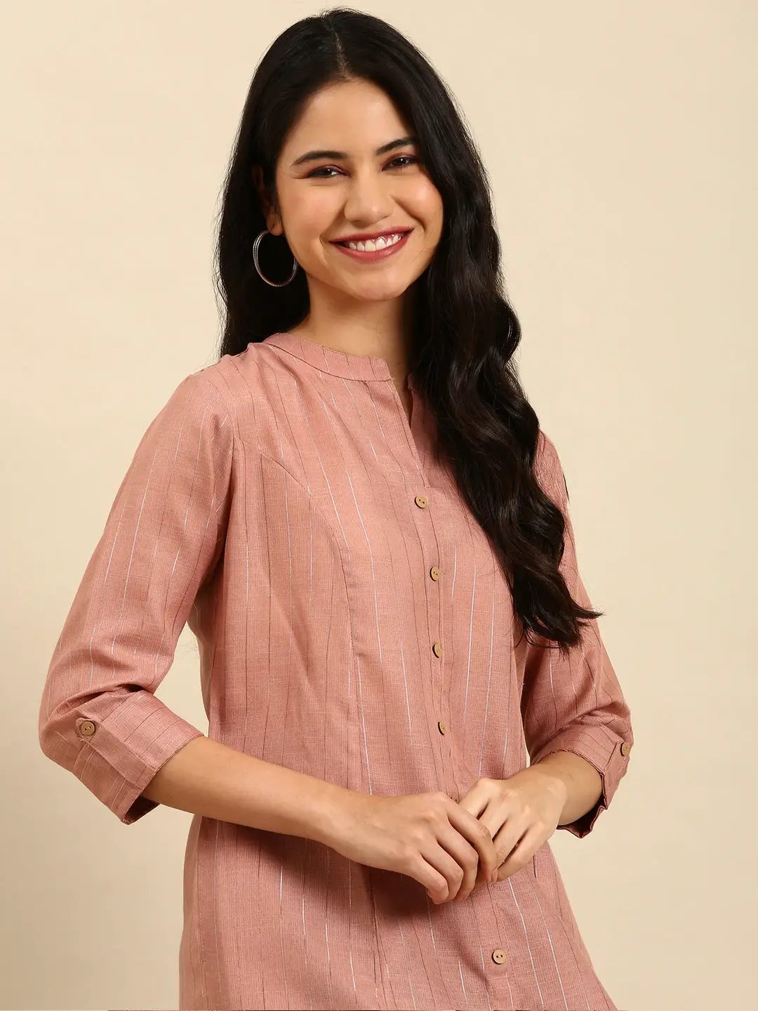 Women's Purple Embroidered Straight Kurta