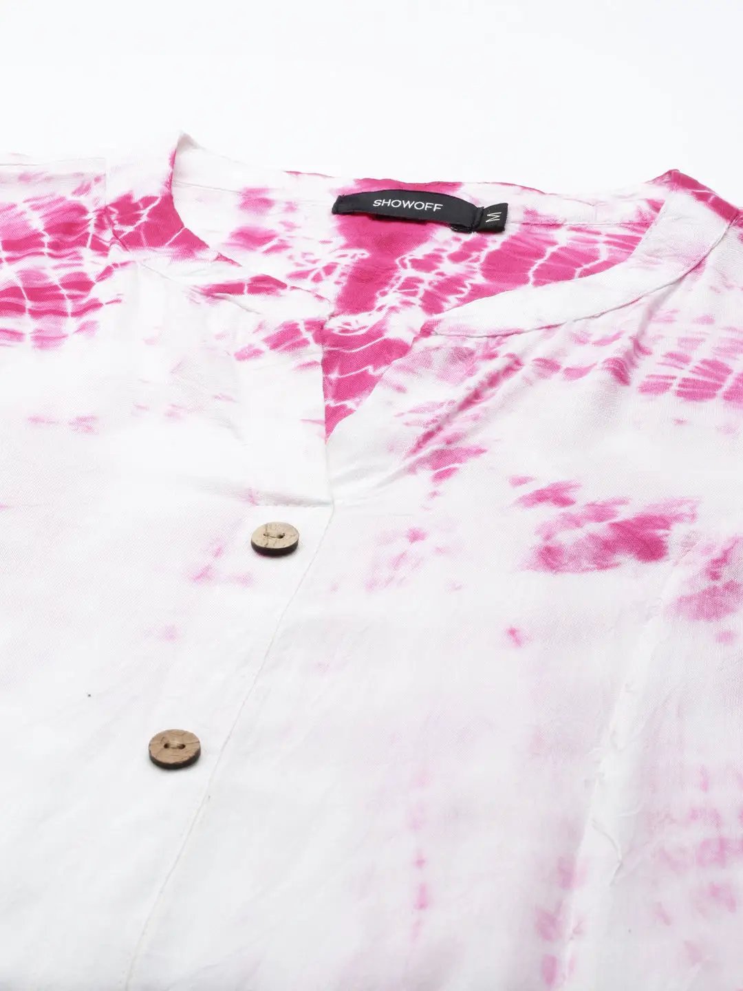 Women's White Tie Dye Anarkali Kurta