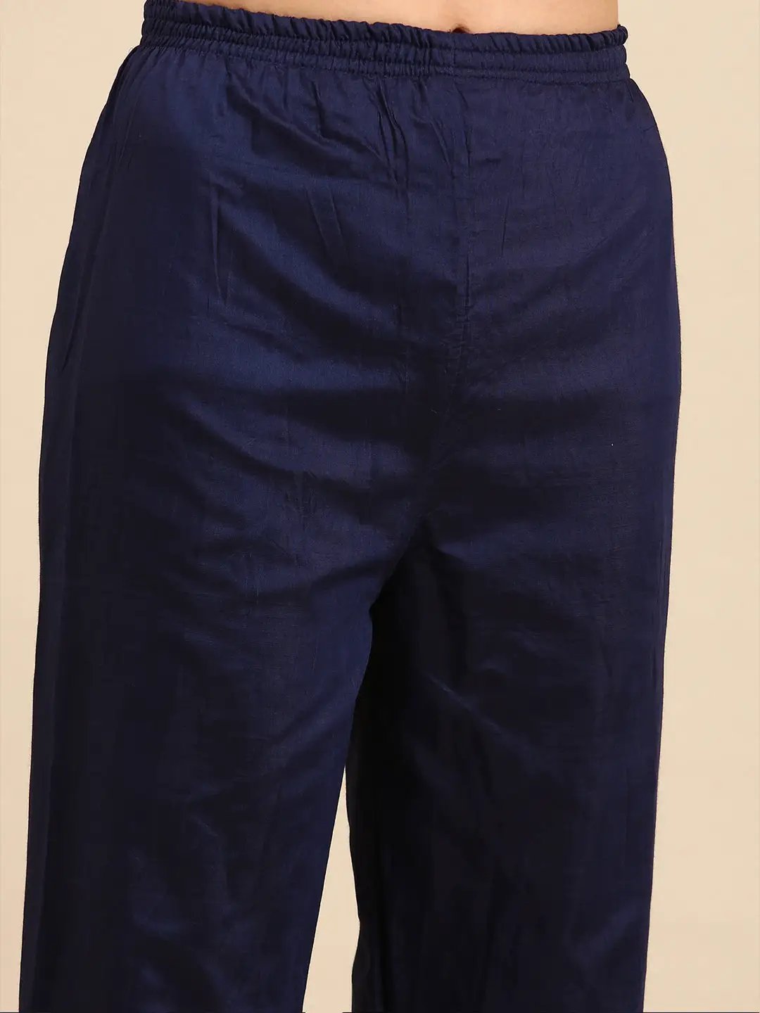 Women's Navy Blue Tie Dye Kurta Set