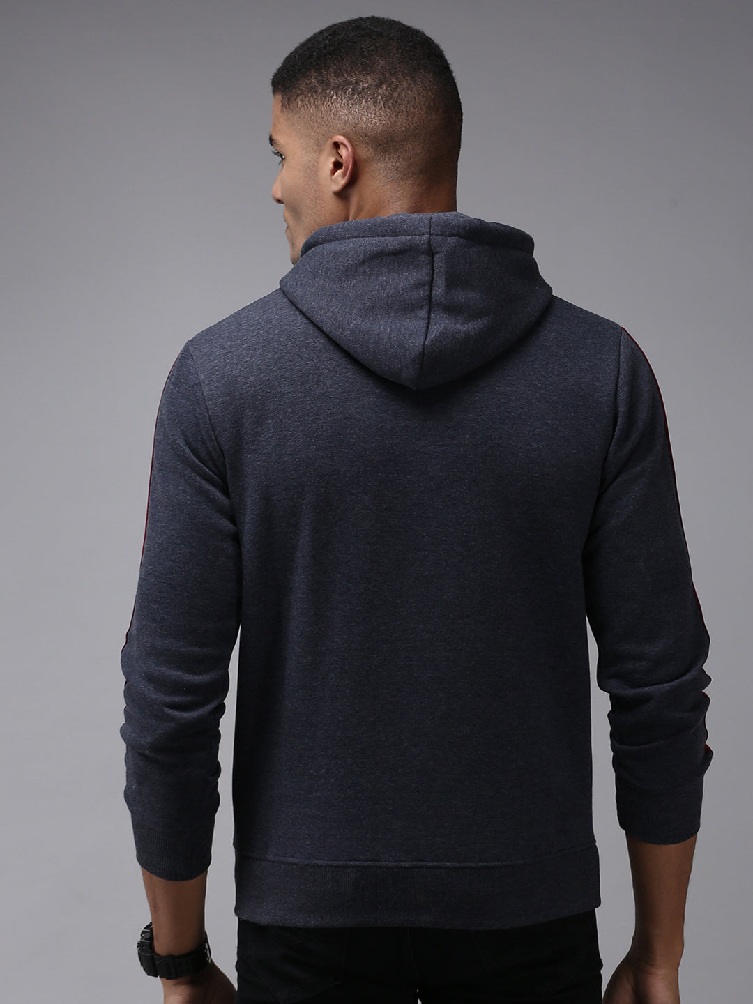 Men Grey Solid Sweatshirt