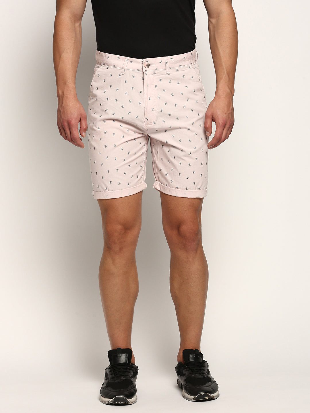 Men Pink Printed Shorts