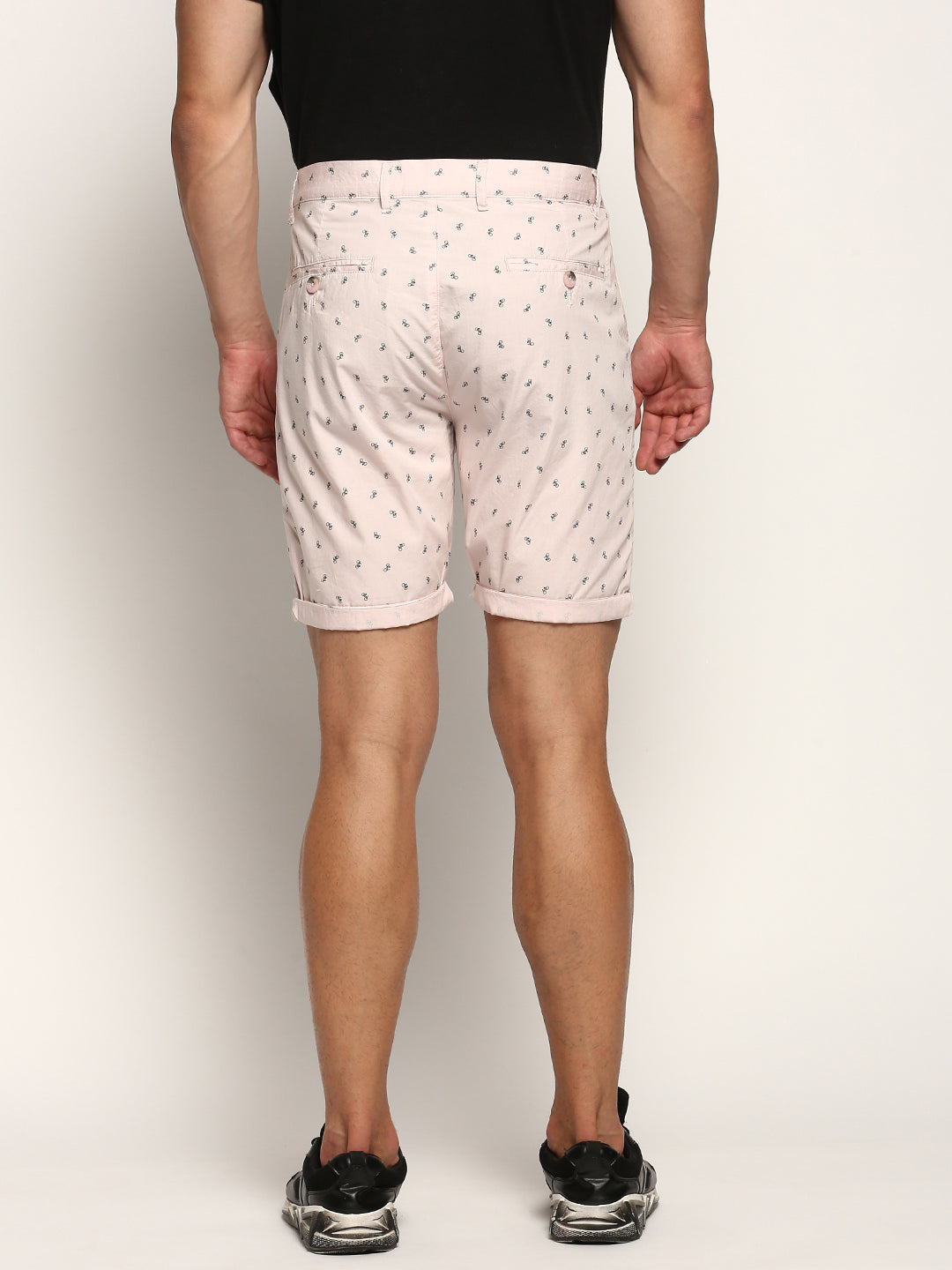 Men Pink Printed Shorts