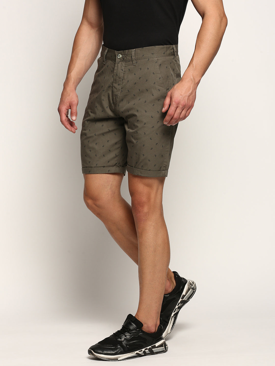 Men Green Printed Shorts