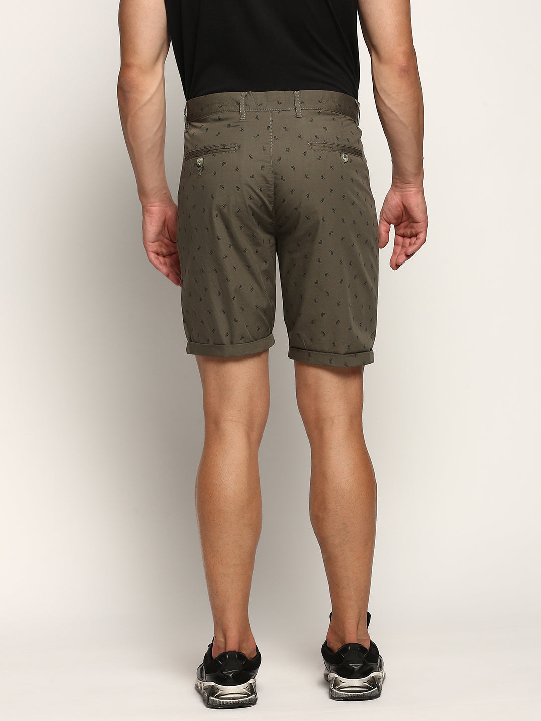 Men Green Printed Shorts