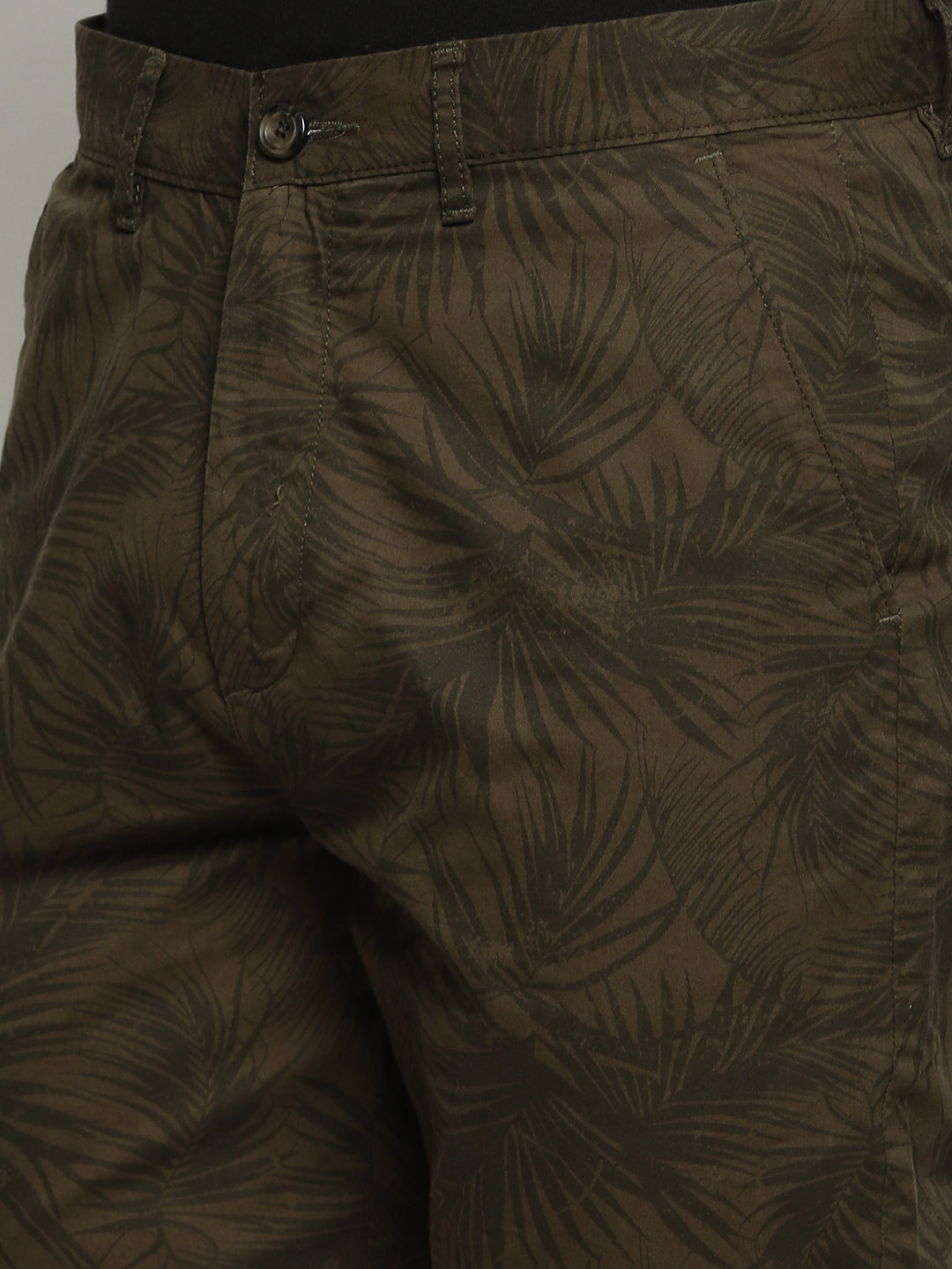 Men Green Floral Shorts