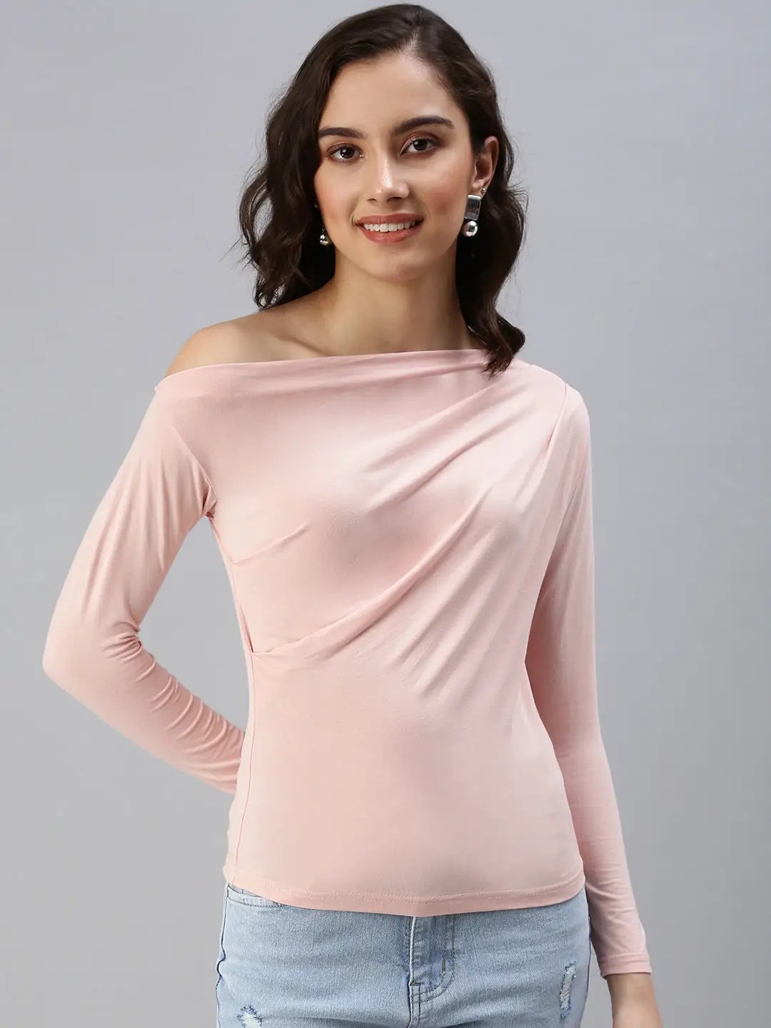 Women's Pink Solid Top