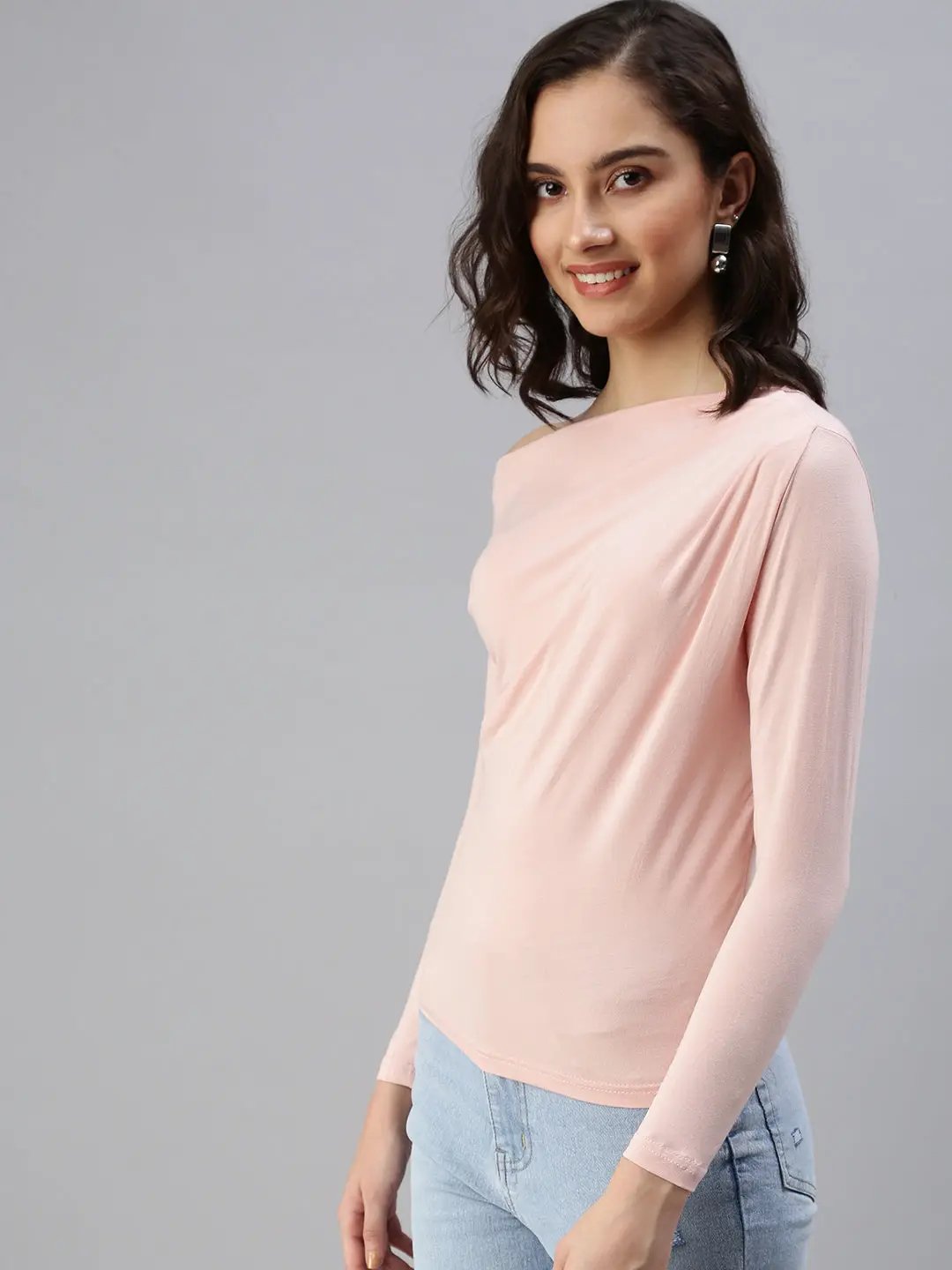 Women's Pink Solid Top