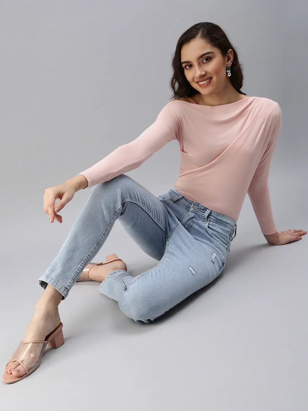 Women's Pink Solid Top