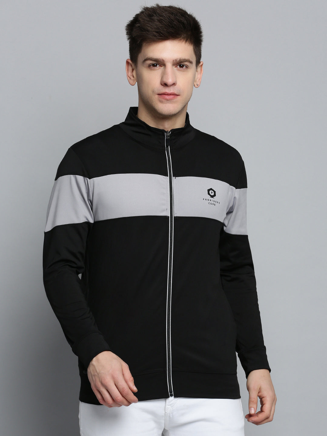 Men's Black Colourblock Sweatshirt