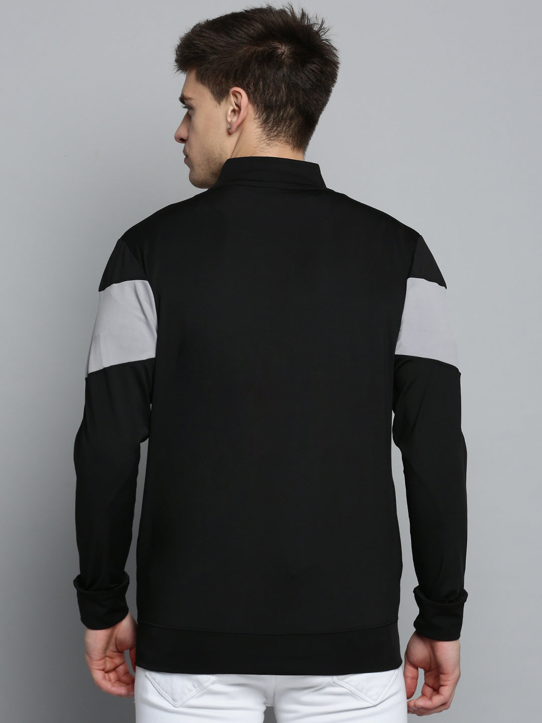 Men's Black Colourblock Sweatshirt