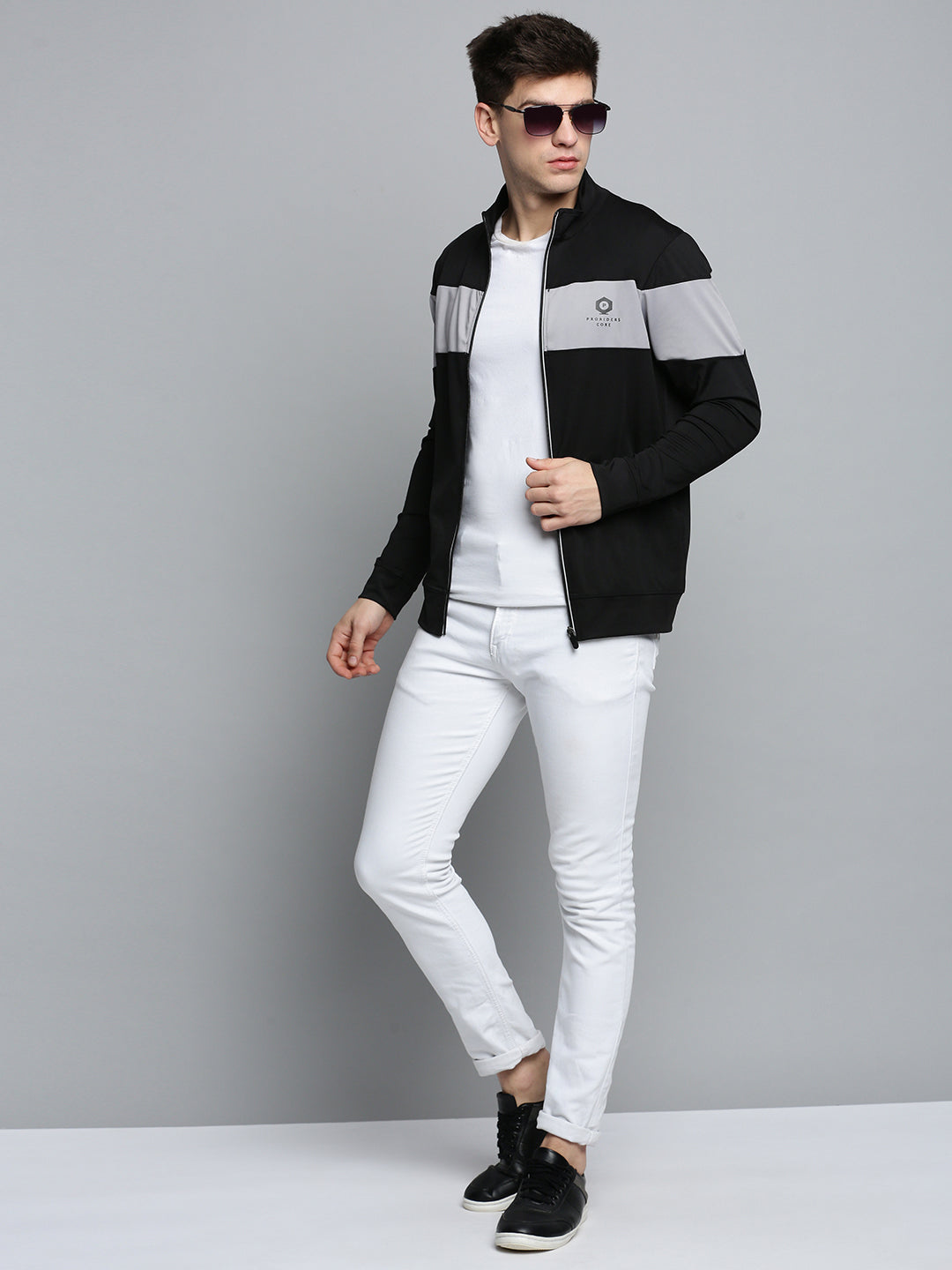 Men's Black Colourblock Sweatshirt