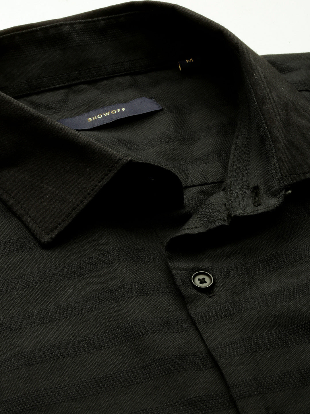 Men Black Solid Casual Shirt