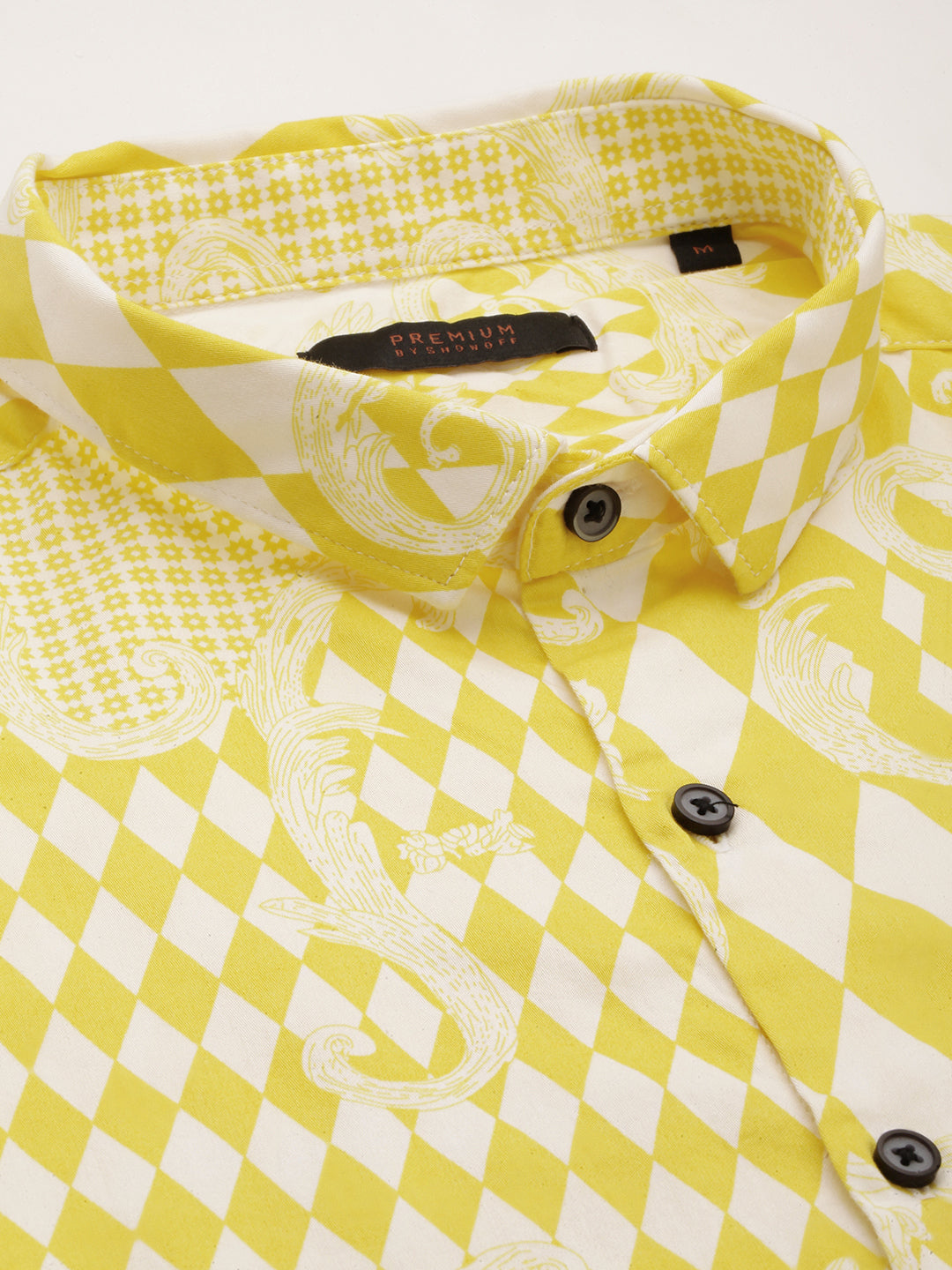 Men Yellow Printed Casual Shirt