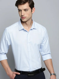 Men's Blue Striped Formal Shirt