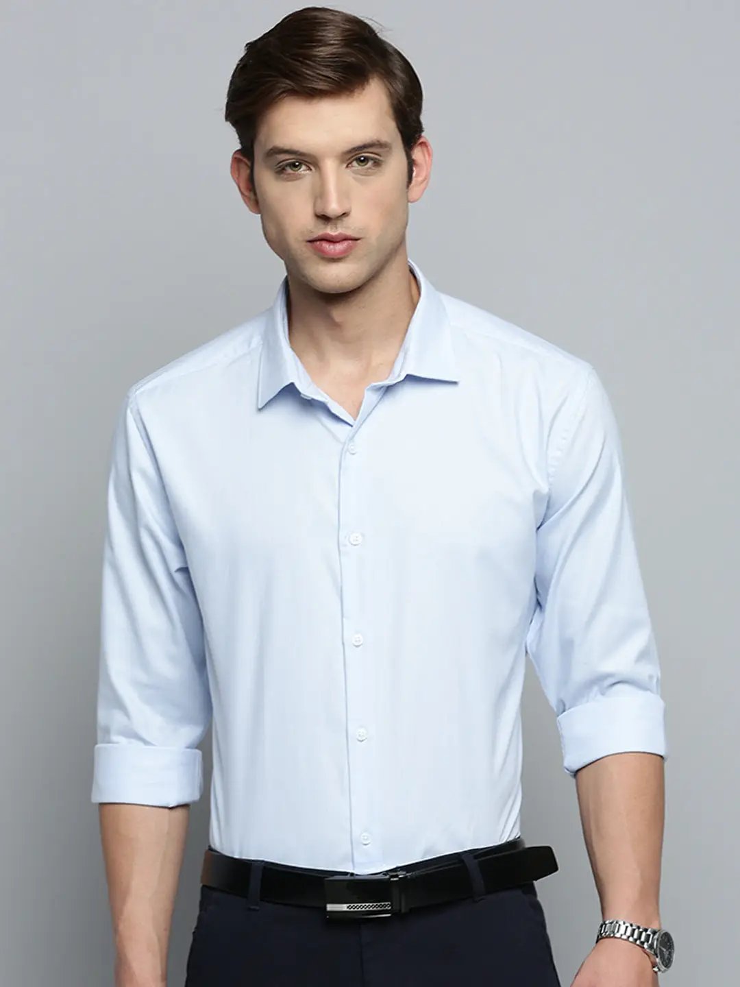 Men's Blue Striped Formal Shirt