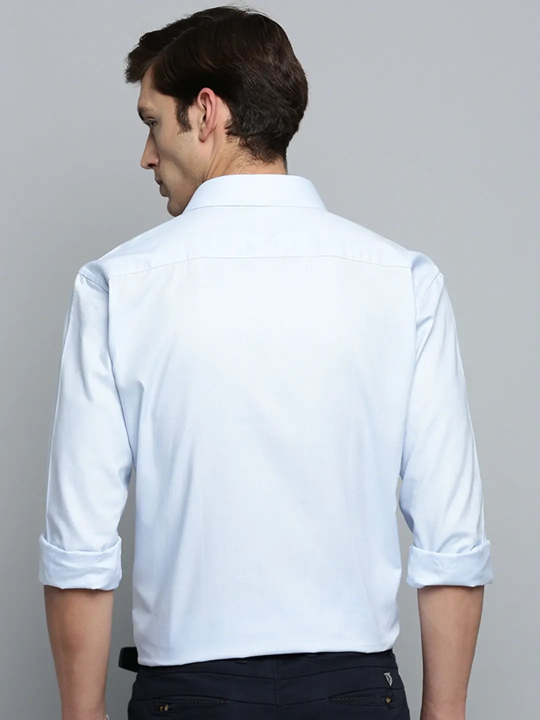 Men's Blue Striped Formal Shirt