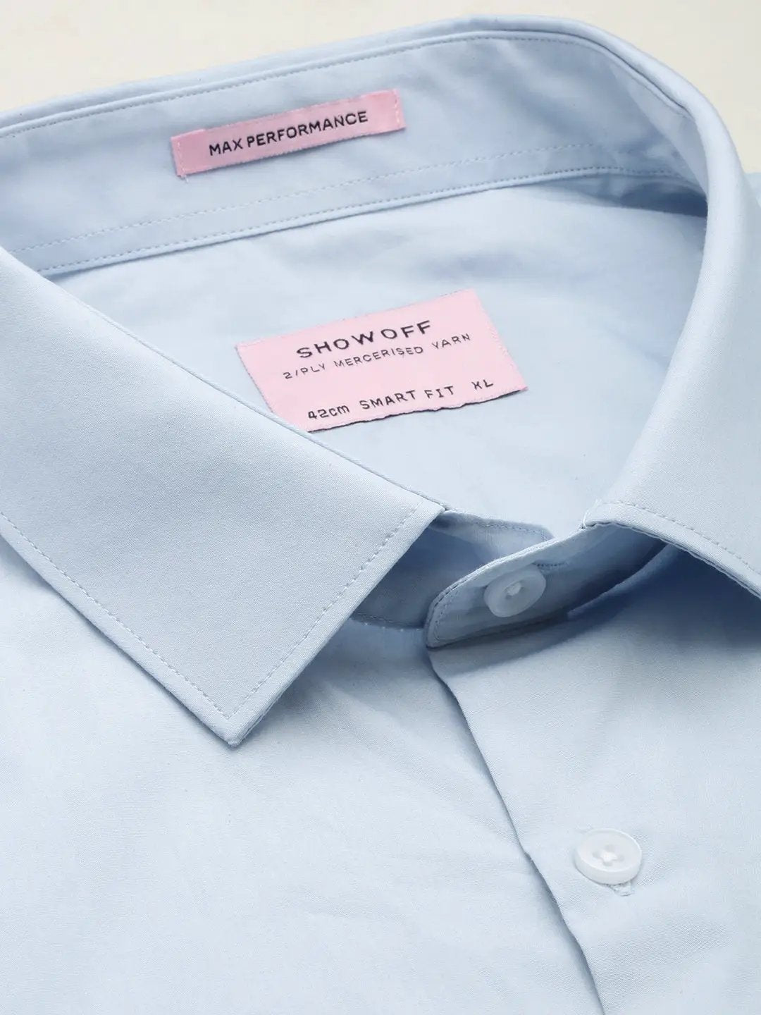 Men's Blue Solid Formal Shirt