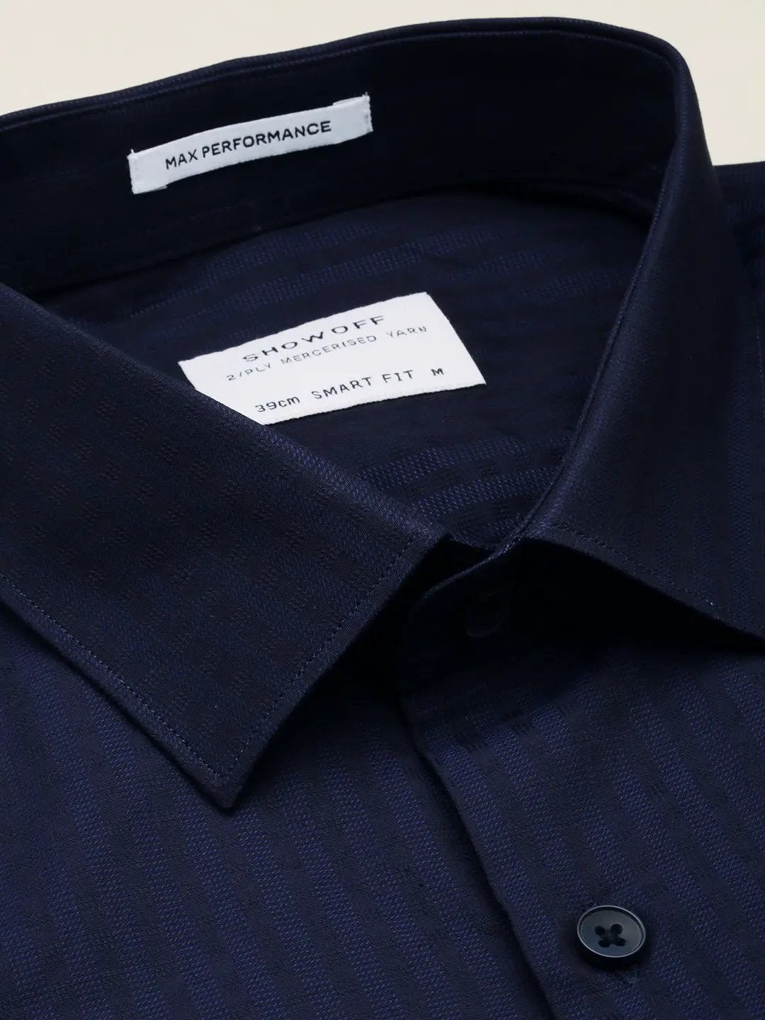 Men's Navy Striped Formal Shirt