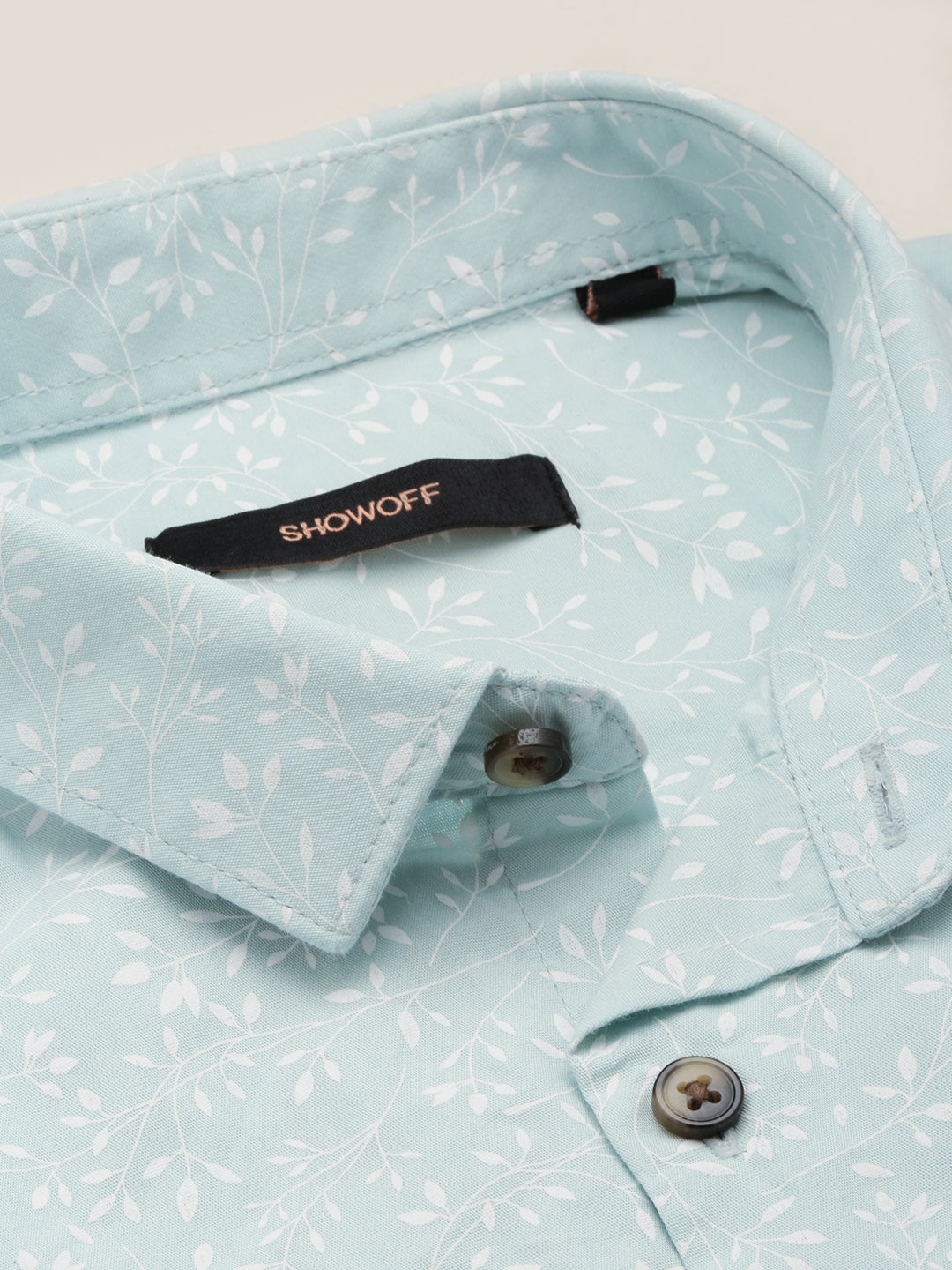 Men Green Printed Casual Shirt