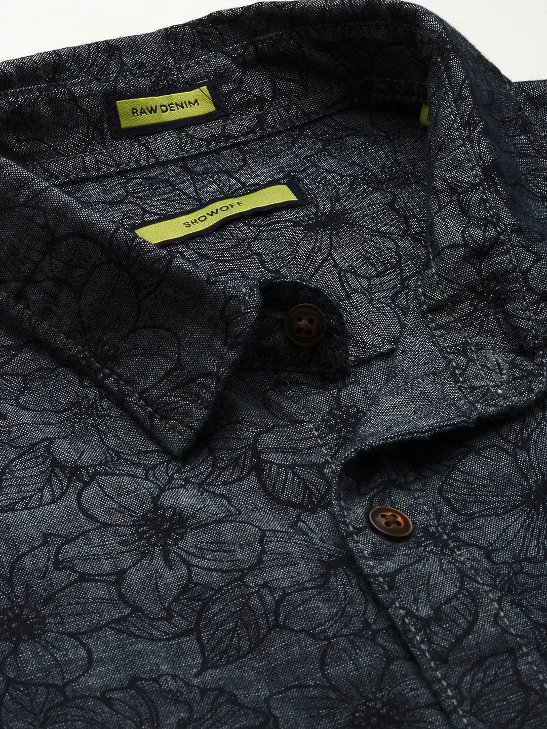 Men's Grey Printed Casual Shirt