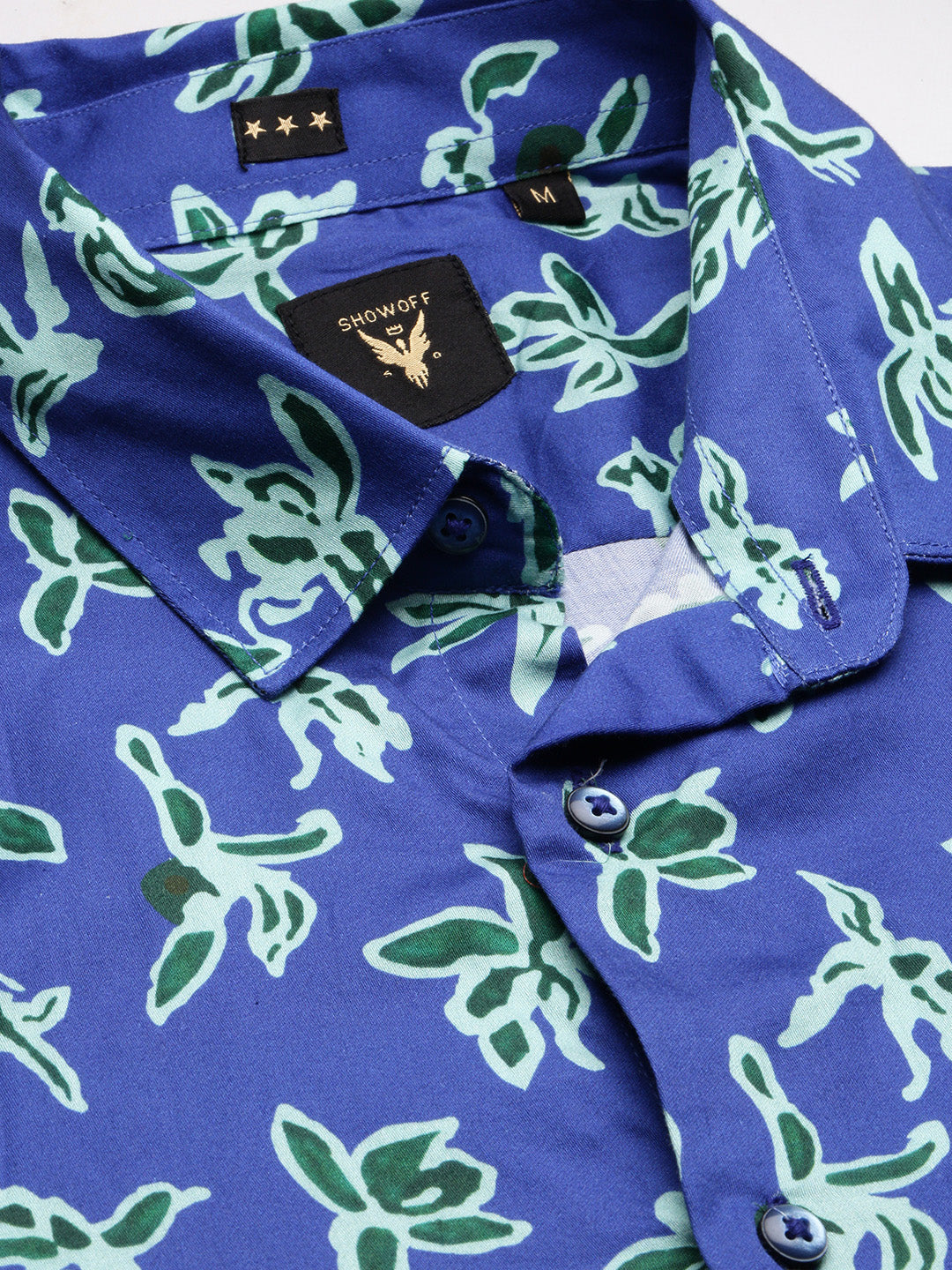 Men Blue Floral Shirt