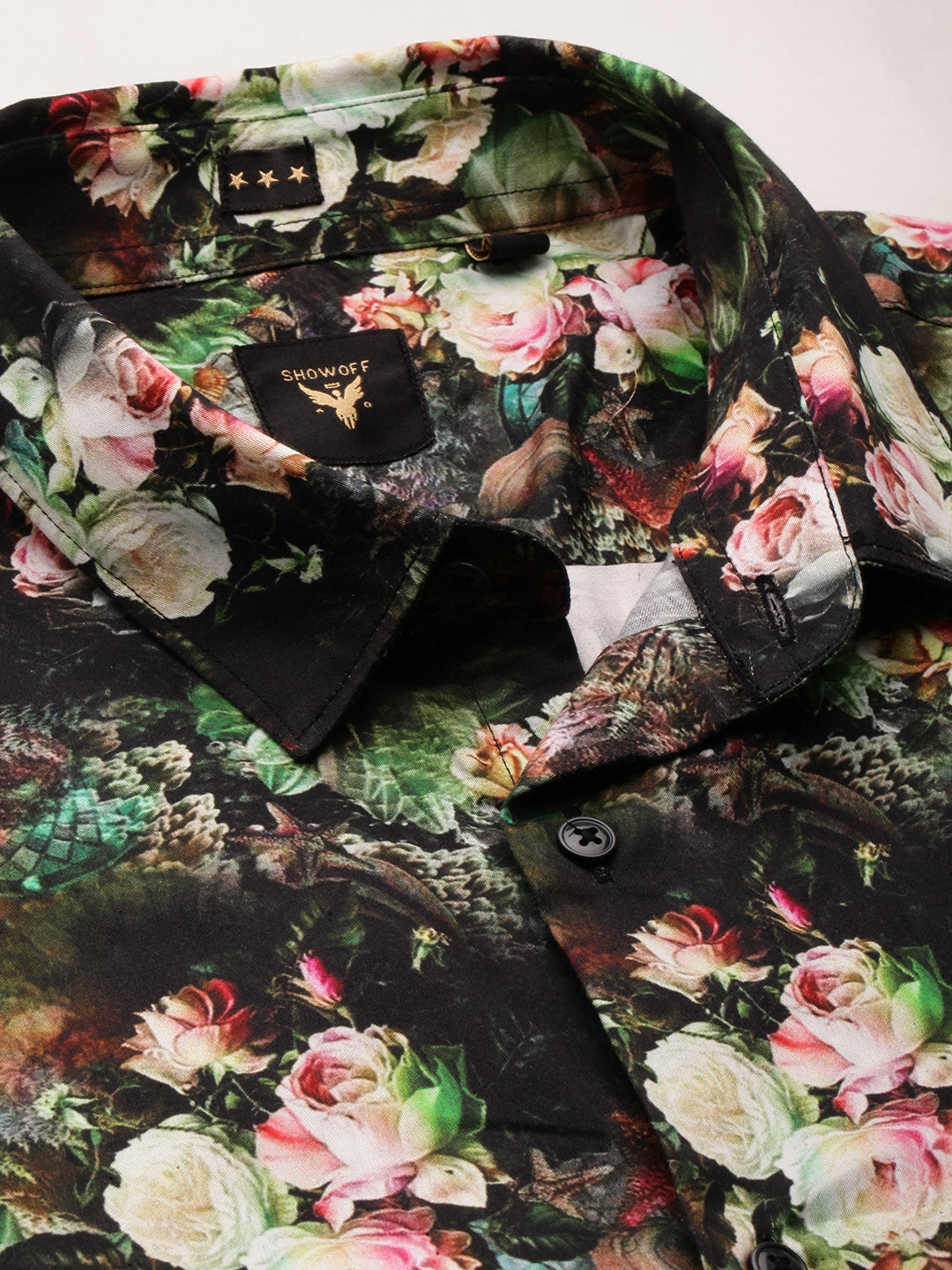 Men Green Floral Shirt