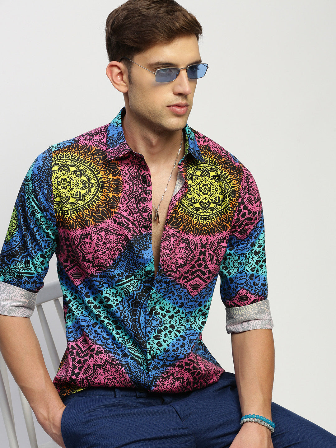 Men Black Printed Shirt